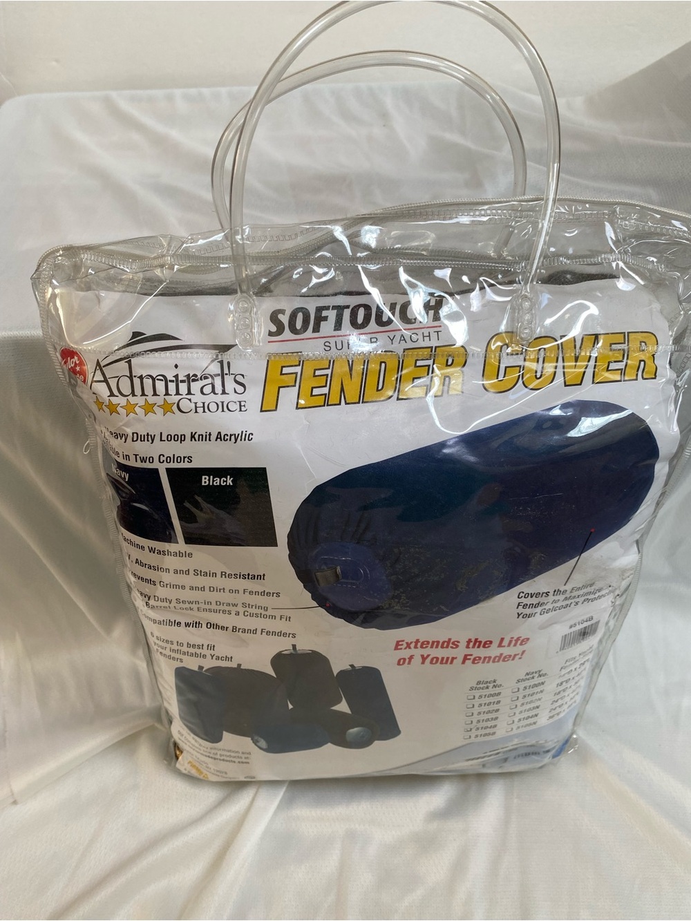 NIP TaylorMade Made Admiral's Choice Blk Soft Fender Cover 5104B 24 x 58